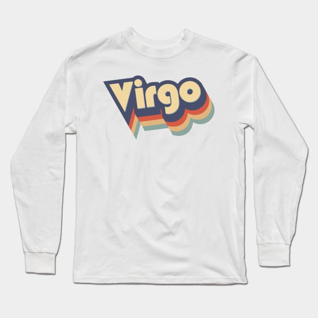 Virgo Retro '70s Long Sleeve T-Shirt by kamagib@yahoo.com
